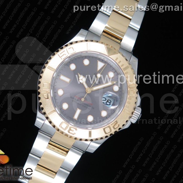 GM공장 롤렉스 요트마스터1 옐로우골드콤비 그레이다이얼 브레이슬릿 Yacht-Master 116623 YG Wrapped Gray Dial on SS/YG Bracelet SA3135