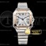 3K공장 산토스 35MM 로골콤비 화이트다이얼 스마트링크브레이슬릿 Santos De Cartier 35mm Mens RG/SS White 3KF MY9015