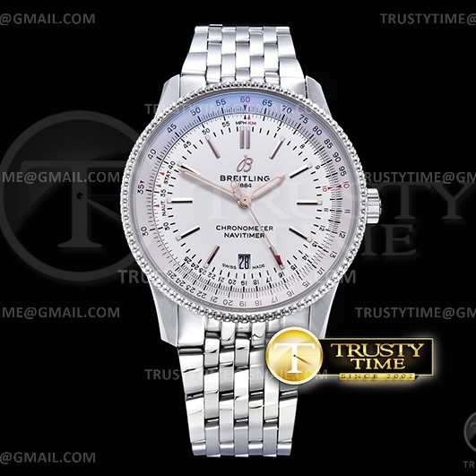 V7공장 브라이틀링 내비타이머 41MM 화이트다이얼 Navitimer 1 41mm SS/SS White V7F A2824
