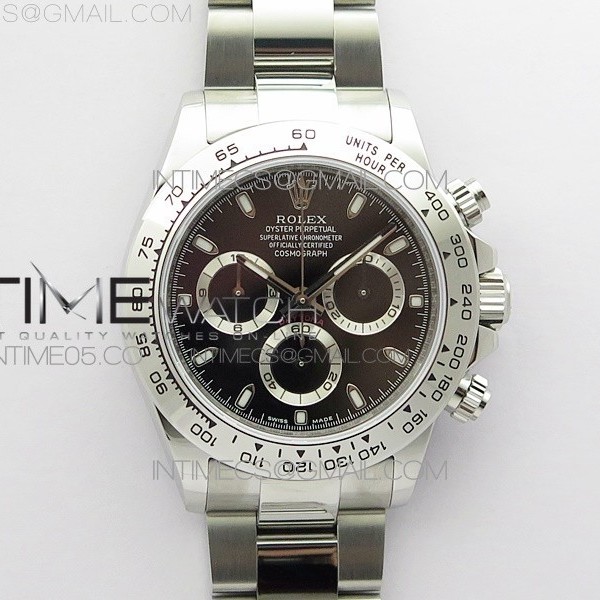 VR공장 V2 롤렉스 스틸 데이토나 블랙 7750무브먼트 Daytona 116520 VRF 1:1 Best Edition Black Dial on SS Bracelet A7750 V2