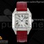 IWS공장 까르띠에 산토스 뒤몽 27.5 스틸 실버다이얼 레드가죽스트랩 Santos Dumont 27.5mm IWSF Best Edition Silver Dial on Red Leather Strap Quartz