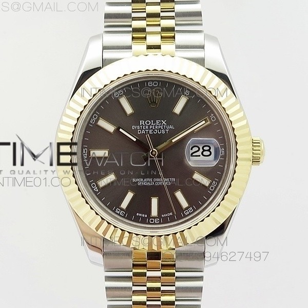 BP공장 V2 롤렉스 데이저스트2 콤비 그레이다이얼 바인덱스 Rolex DateJust2 SS&YG Gray Dial Bar Index 신형브레스렛
