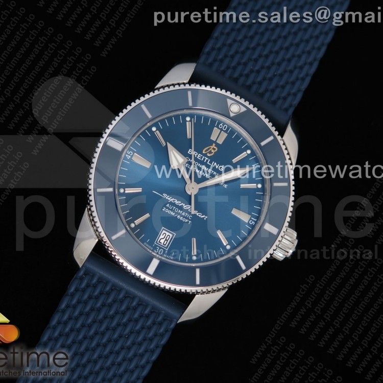 GF공장 V2 슈퍼오션헤리티지 블루다이얼 러버스트랩 SuperOcean Heritage ii 42mm SS Blue Dial Blue Bezel on Blue Rubber Strap A2824 V2