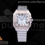 KOR공장 V2 산토스 40MM 로골콤비 화이트다이얼 스마트링크브레이슬릿 Santos de Cartier 40mm SS/RG White Dial on SS/RG SmartLinks Bracelet MIYOTA 9015 V2 (Free Leather)