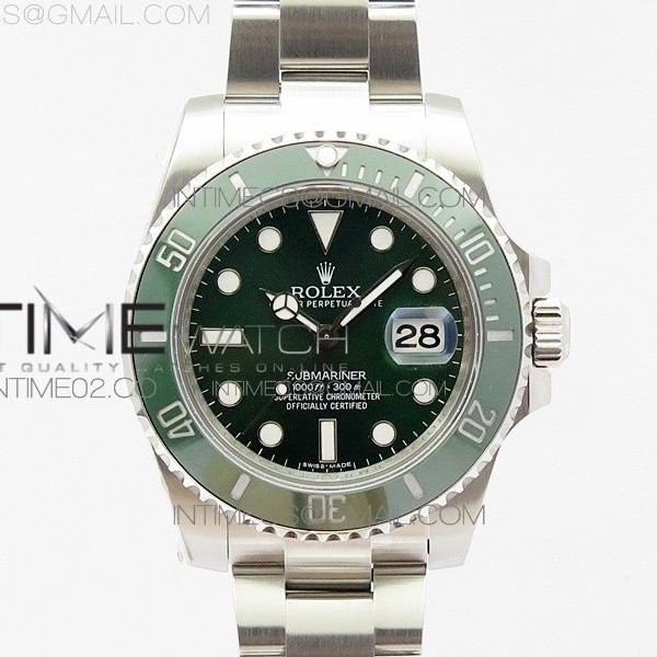 GM공장 롤렉스 904L 서브마리너 그린 데이트 SUBMARINER 116610 LV GREEN CERAMIC 904L GREEN DIAL ON SA3135