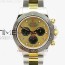 JH 롤렉스 세라믹 데이토나 콤비 샴페인다이얼 블랙서브다이얼 DAYTONA SS/YG CERAMIC BEZEL GOLD DIAL ON SS/YG BRACELET A7750