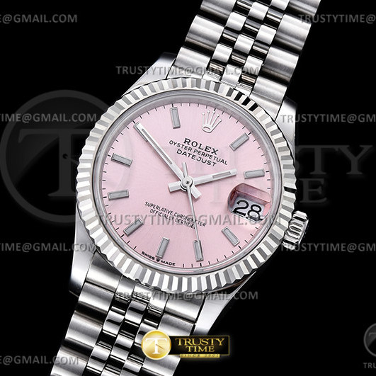 EW공장 롤렉스 레이디 데이저스트 31 스틸 핑크다이얼 쥬빌레브레이슬릿 DJ Midsize 31mm Jub Flt SS/SS Pink/Stk EWF