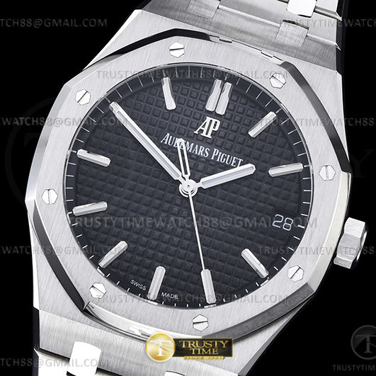 ZF공장 오데마피게 로얄오크 15500 블랙다이얼 브레이슬릿 Royal Oak 41mm 15500 SS/SS Black ZF V3 A4302