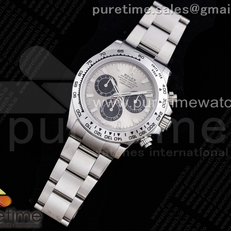 TW공장 스틸토나 그레이다이얼 4130 Daytona SS TWF SS Bezle Gray/Black Dial on SS Brcelet A4130
