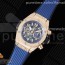 ZF공장 위블로 빅뱅 유니코 크로노그래프 로즈골드금통 블루포인트다이얼 러버스트랩 Hublot Big Bang Unico RG ZF 1:1 Best Edition Blue Skeleton Dial on Blue Rubber Strap A1280