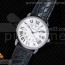 ZF 까르띠에 롱드솔로42 스틸 화이트다이얼 가죽스트랩 Ronde Solo de Cartier 42mm White Dial on SS Bracelet MIYOTA 9015