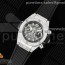 ZF공장 위블로 빅뱅 유니코 스틸 다이아몬드파베베젤 스켈레톤다이얼 러버스트랩 Hublot Big Bang Unico Titanium Diamonds Bezel ZF 1:1 Best Edition Skeleton Dial on Black Rubber Strap A1280