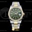 GM공장 롤렉스 데이저스트 36 옐로우골드콤비 그린다이얼 2824 DJ 36mm Oys Flt 904L YG/SS Green/Stk GMF Asia 2824