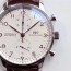YL IWC 포르투기저 3714 스틸 화이트다이얼 로즈골드인덱스 브라운가죽스트랩