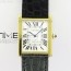 AF공장 까르띠에 탱크솔로 27 옐로우골드금장 화이트다이얼 가죽스트랩 TANK SOLO LADIES 27MM YG WHITE DIAL ON BLACK LEATHER STRAP RONDA QUARTZ