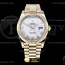 GM공장 V3 롤렉스 데이데이트 40 옐로우골드 금통 화이트다이얼 2836 DayDate 40mm Pres Flt YG/YG Wht/Rmn GMF V3 A2836