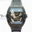 KV 리차드밀 RM023 풀세라믹 이글 스켈레톤다이얼 RM023 REAL CERAMIC CASE EAGLE SKELETON DIAL SS CROWN ON BLACK RUBBER STRAP MIYOTA8215