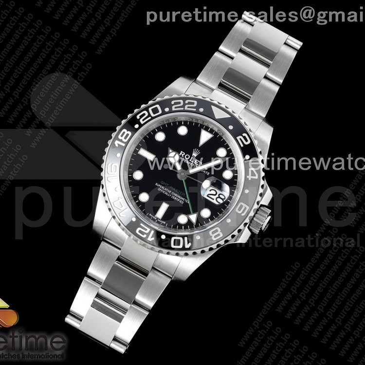 NTF공장 롤렉스 GMT마스터2 스틸 블랙다이얼 오이스터브레이슬릿 GMT-Master II 116710 LN Black Ceramic 904L Steel NTF 1:1 Best Edition on Oyster Strap VR3186 CHS