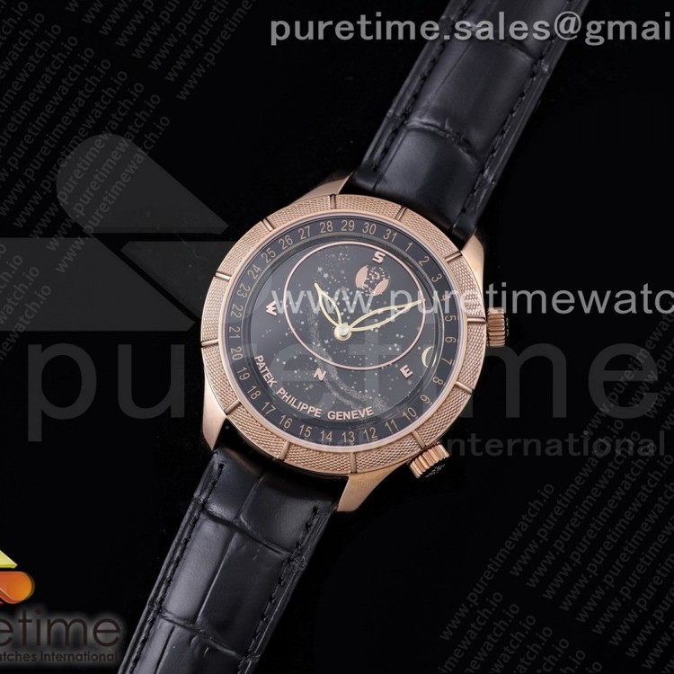 OX공장 6102P 문 로골 블랙다이얼 가죽스트랩 Grand Complications 6102P Moon RG OXF Best Edition Black Dial on Black Leather Strap A240