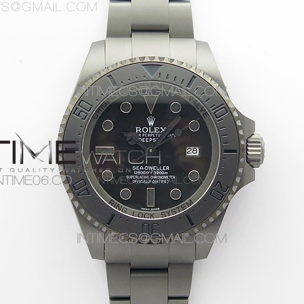 VR공장 롤렉스 씨드웰러 구형 딥씨 DLC블랙케이스 커스텀 블랙 A2836무브먼트 Sea-Dweller 116660 DLC VRF 1:1 Best Edition Black Dial on SS Bracelet A2836