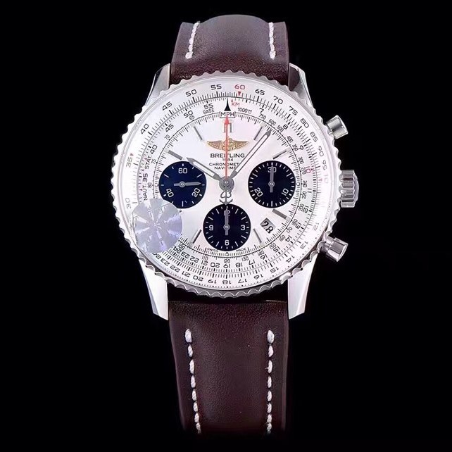 JF공장 브라이틀링 내비타이머 스틸 흰판 V2 Breitling Navitimer SS 가죽줄