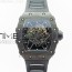 KV 리차드밀 RM035-01 카본케이스 스켈레톤다이얼 RM035-01 FORGED CARBON CASE V2 SKELETON DIAL BLACK CROWN ON BLACK RUBBER STRAP MIYOTA8215