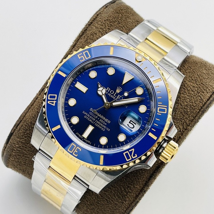 Clean공장 롤렉스 서브마리너 41 옐로우골드 콤비 브레이슬릿 클린공장 Submariner 116618LB YG/YG Blue Clean VS3235