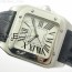 RXW공장 까르띠에 산토스100 33MM 레이디즈 스틸 화이트다이얼 가죽스트랩 SANTOS 100 33MM LADIES SS WHITE DIAL ON BLACK LEATHER STRAP SEIKO NH05A