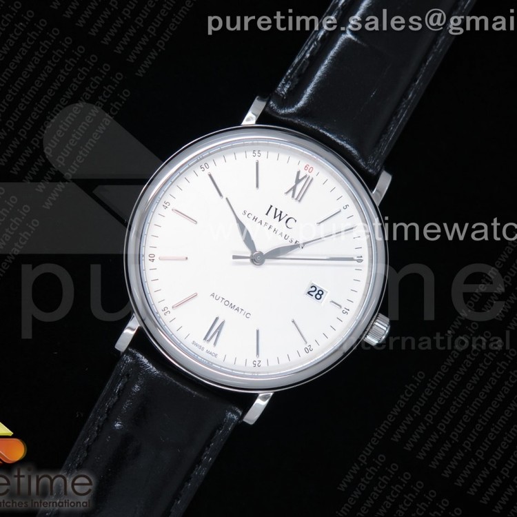 FK공장 IWC 포르토피노 스틸 화이트다이얼 가죽스트랩 Portofino Automatic SS White Dial SS Markers on Black Leather Strap A2892