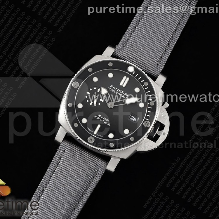 SB공장 파네라이 섭머저블 PAM1288 스틸 그레이다이얼 그레이나일론 PAM1288 Y SBF 1:1 Best Edition Gray Dial on Gray Nylon Strap P900 VS공장