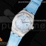 TW공장 오데마피게 로얄오크오프쇼어 레이디 37 스틸 다이아몬드베젤 블루다이얼 가죽스트랩 Royal Oak Offshore Ladies 37mm SS TWF Best Edition Blue Dial Diamonds Bezel on Blue Leather Strap ETA Quartz