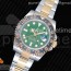 EW공장 롤렉스 GMT마스터2 흑콤 그린다이얼 GMT-Master II 116713 LN Black Ceramic SS/YG Green Dial on SS/YG Bracelet A2836